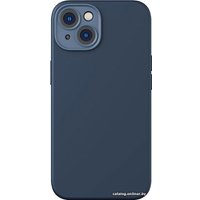 Чехол для телефона Baseus Liquid Silica Gel Magnetic Case для iPhone 14 (синий)
