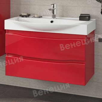 Francesca Тумба Венеция Forte 85 с умывальником Элвис 85 M-1001361 (красный)