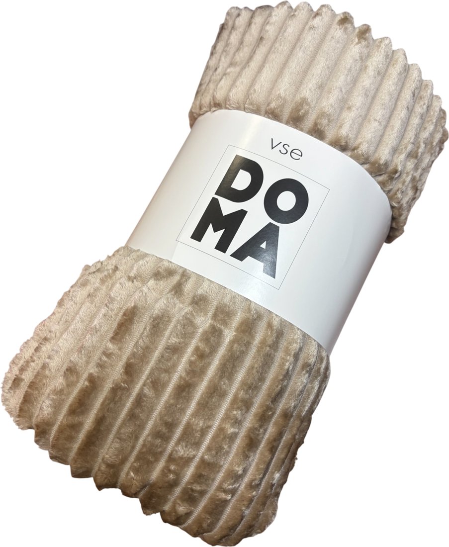 Плед Миланка Vse Doma 180x200 (полоса/бежевый)