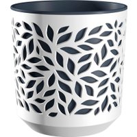 Вазон Bmc Leaves КШ-9572 (белый/антрацит)