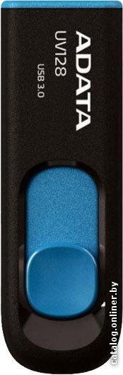USB Flash ADATA DashDrive UV128 64GB (черный/синий)