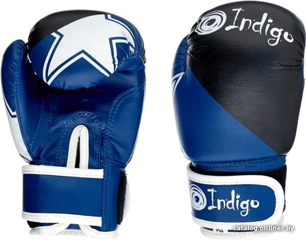 Тренировочные перчатки Indigo PVC PS-505 (4 oz, синий)