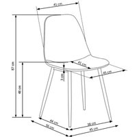 Стул Halmar K417 (корица/черный)