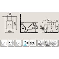 Унитаз подвесной iDevit Halley + быстросъемн сиденье Soft Close SETK3204-2616-001-1-6000