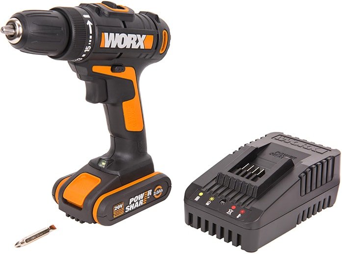 

Дрель-шуруповерт Worx WX101.2 (с 1-м АКБ, кейс)