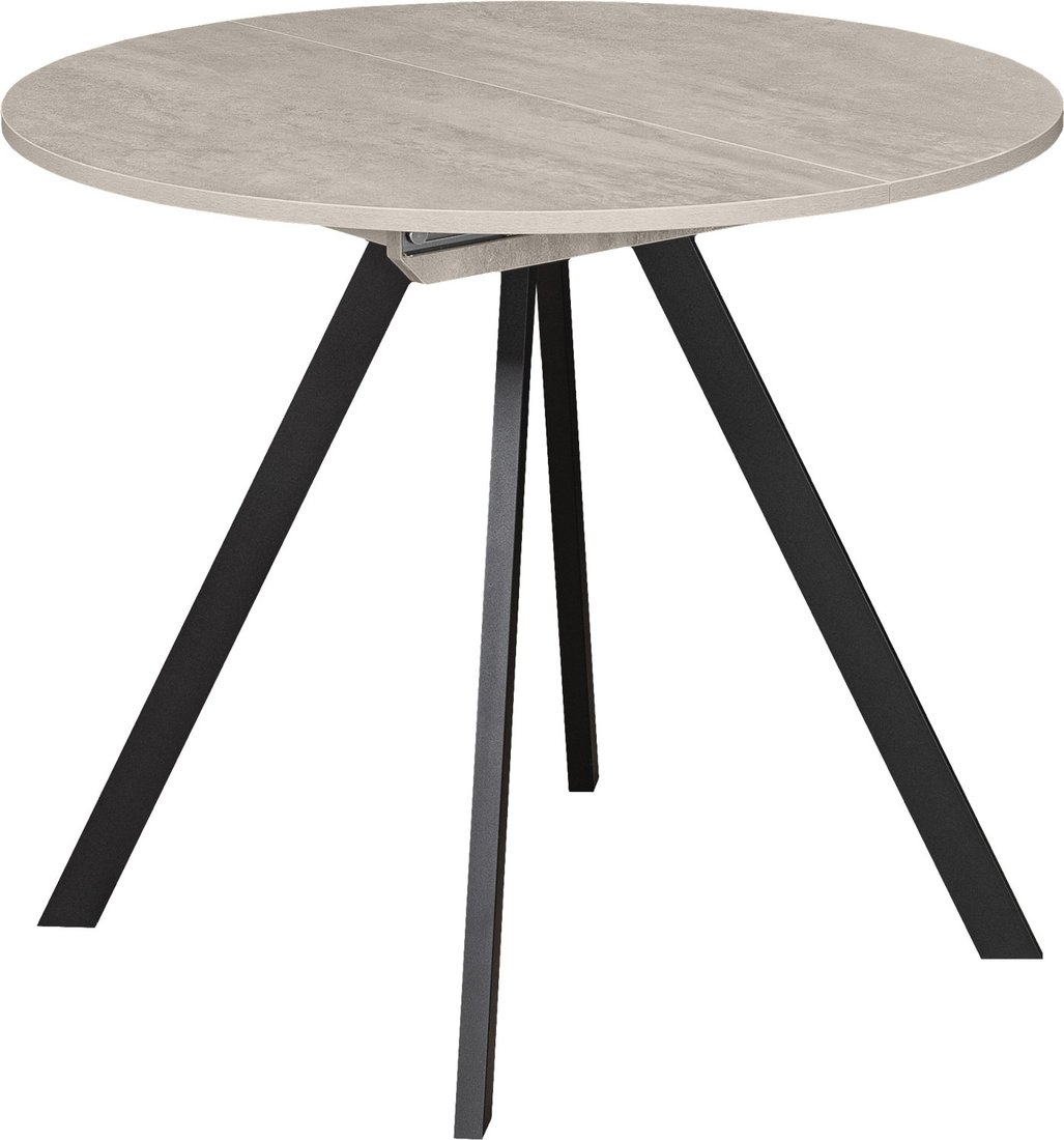 

Кухонный стол Древпром М156 Пралеска ДП1-02-11 (шелковый камень/черный матовый)