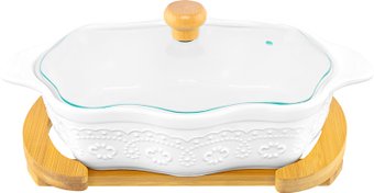 Форма для запекания Elan Gallery Белый узор 540528