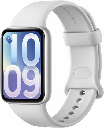 Xiaomi Smart Band 10 Pro M2552B1 (серебристый, со светло-серым силиконовым ремешком, международная версия)