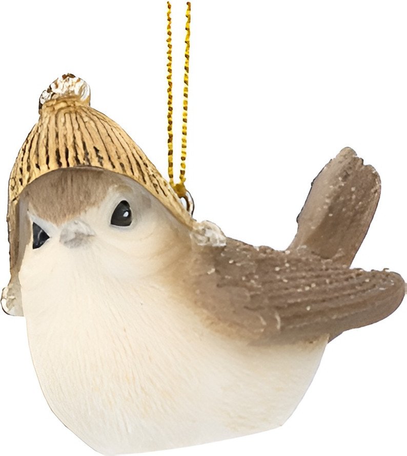 

Елочная игрушка Gisela Graham Woodland Wildlife Птица в шапке/шарфе 14446