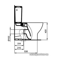 Унитаз напольный Ideal Standard Tesi [T008201] (без бачка, без сиденья)