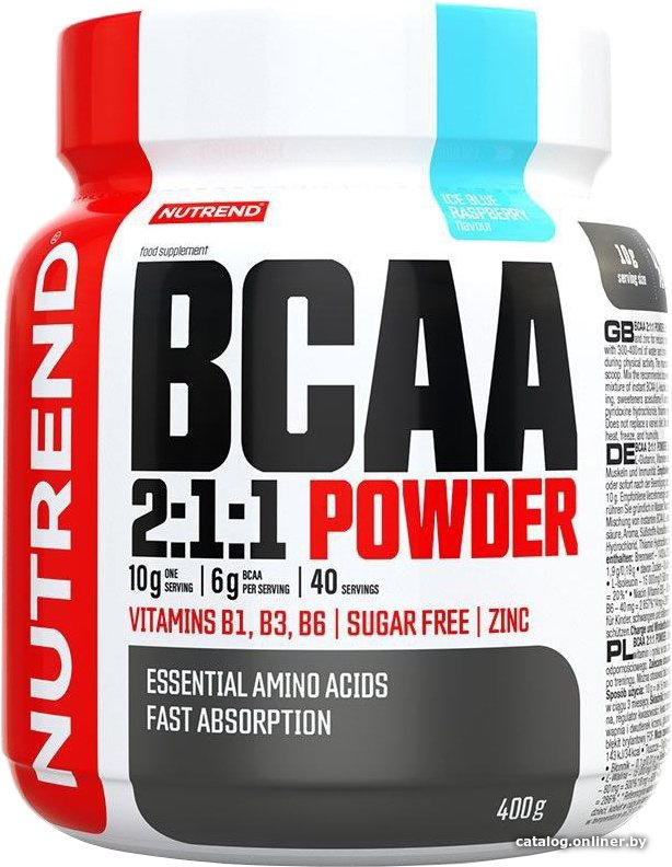BCAA Nutrend BCAA 2:1:1 (400 г, ледяная голубая малина)
