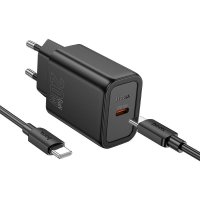 Сетевое зарядное Hoco N60 USB Type-C (черный)