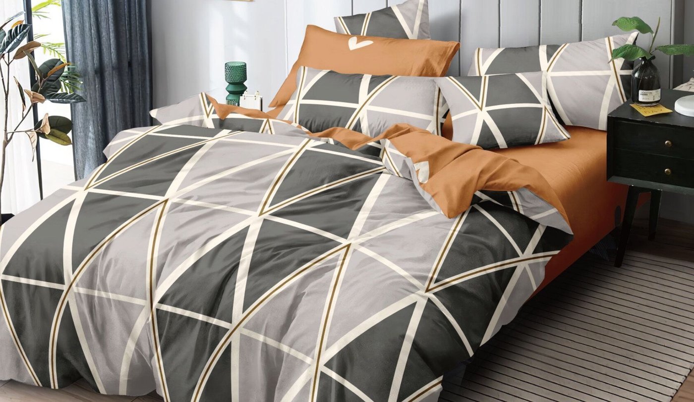 

Евро комплект постельного белья Luxor № F 77022 Евро (поплин)