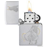 Зажигалка Zippo Satin Chrome Devilish Ace 48658
