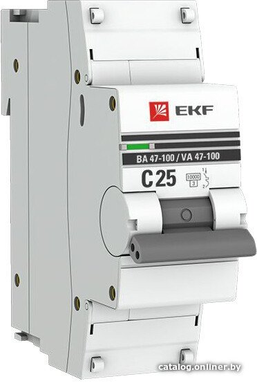 Выключатель автоматический EKF PROxima ВА 47-100 1P 25А (C) 10kA mcb47100-1-25C-pro