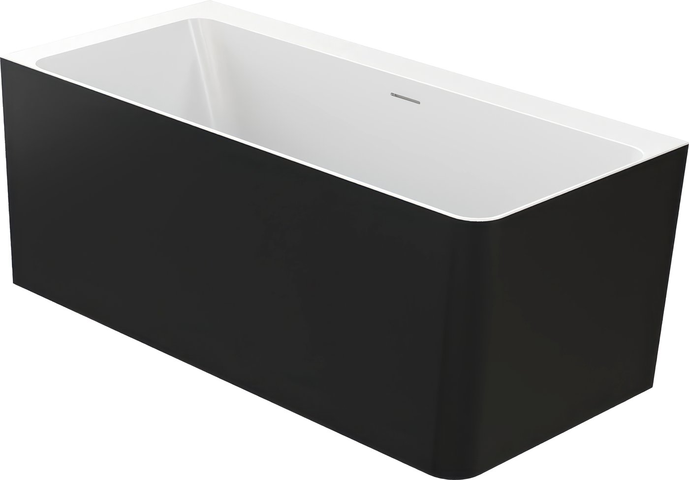 Ванна Belux Турин ТУ-1600 L (19, черный матовый/Solid Surface)