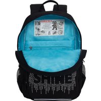 Школьный рюкзак Grizzly RG-464-3f (черный/серебряный)