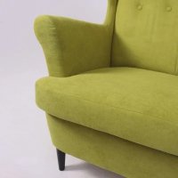Интерьерное кресло Делком40 Prince (Green зеленый/черные опоры)