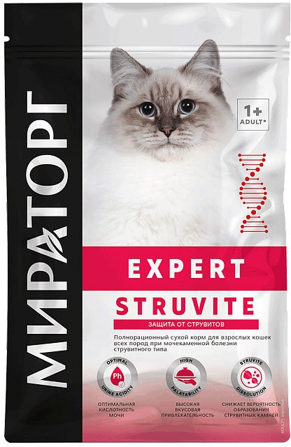 

Сухой корм для кошек Мираторг Expert Struvite (400 г)