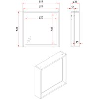  ЗОВ Зеркало Парма 60 PZLDA595458 (атик)
