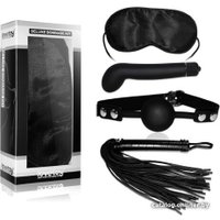 Набор Lovetoy Deluxe Bondage Kit (маска, вибростимулятор точки G, плеть, кляп-шар) SM1012 Black