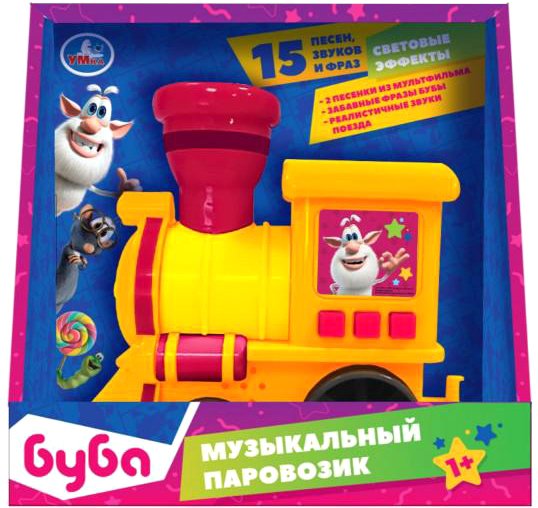 

Развивающая игрушка Умка Музыкальный паровозик Буба HWA1219047-R2