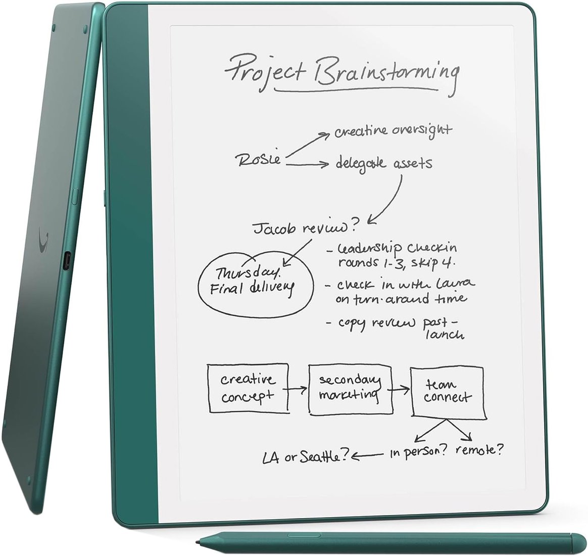 Электронная книга Amazon Kindle Scribe 2024 64GB Premium Pen (бирюзовый)