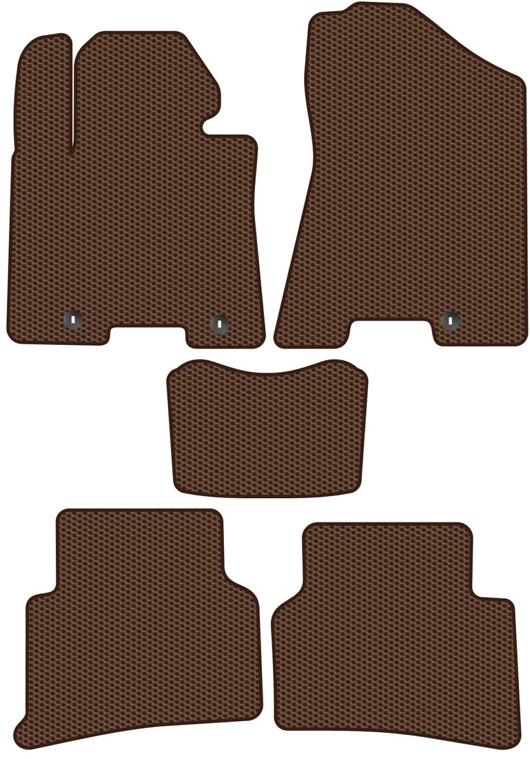 

Комплект ковриков для авто Alicosta Hyundai Tucson III (suv / TL) 2015 - 2021 (коричневый, сота)