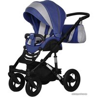 Универсальная коляска Siger Alba (2 в 1, синий/серебристый)