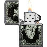 Зажигалка Zippo Iron Stone Heart Design 48720