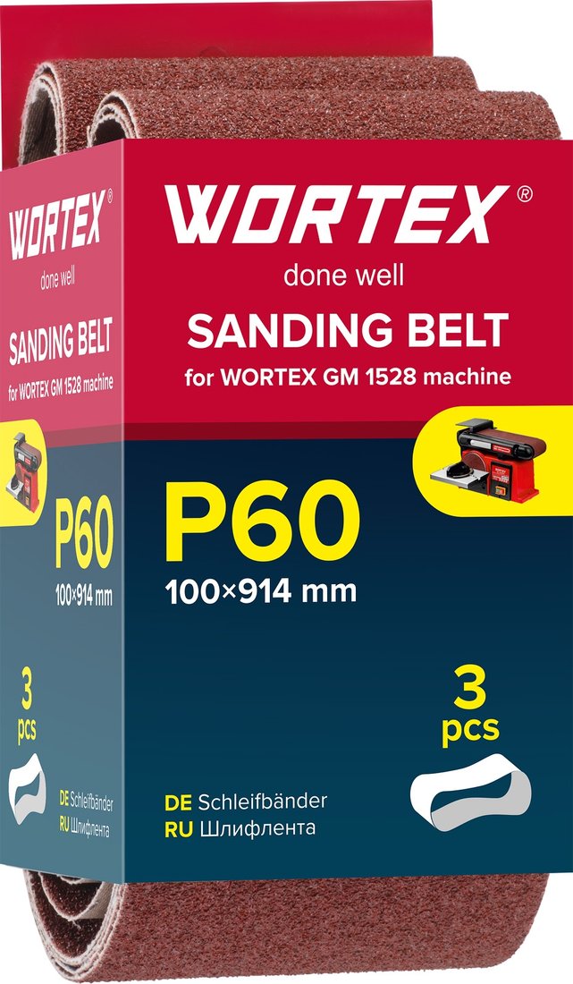 

Набор шлифлент Wortex 1325974 (3шт)