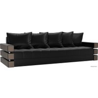 Диван Лига диванов Венеция 27961 (экокожа, черный)