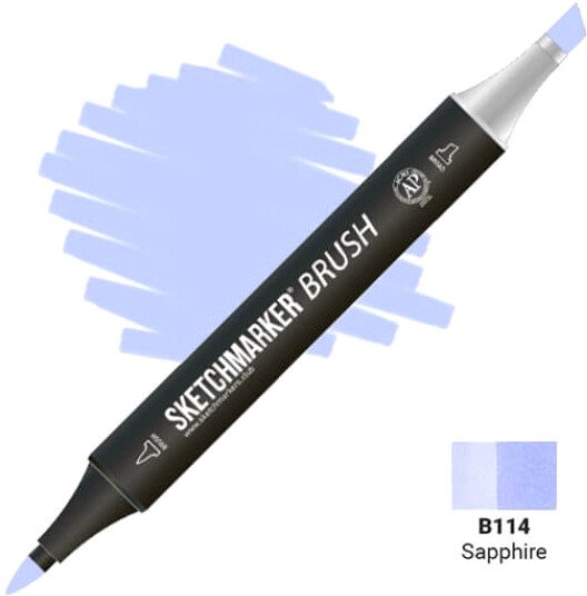 

Маркер художественный Sketchmarker Brush Двусторонний B114 SMB-B114 (сапфир)