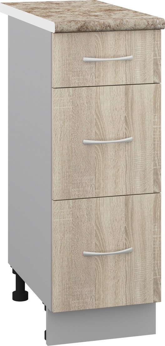 

Шкаф напольный Кортекс-мебель Корнелия Лира НШ30р3ш (дуб сонома/мадрид)