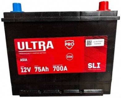 Автомобильный аккумулятор Ultra PRO Asia R+ 700A (75 А·ч)