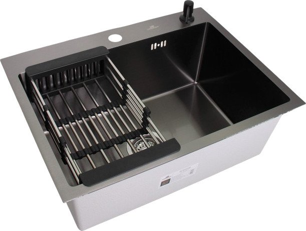 Кухонная мойка Wisent WS-36045В/GER013 (с сифоном, дозатором и колландером)