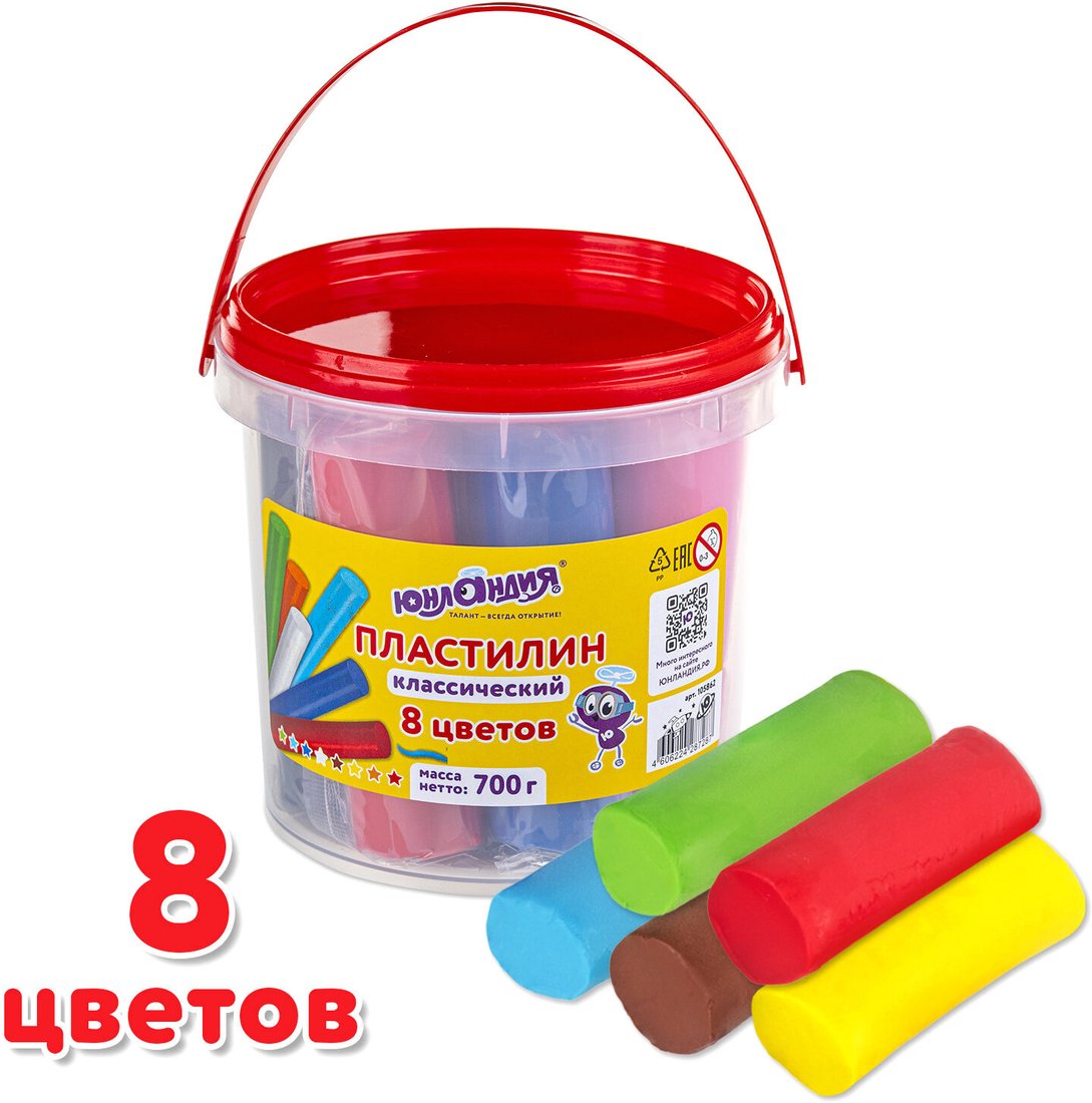 

Пластилин Юнландия 105862 (8 цв)