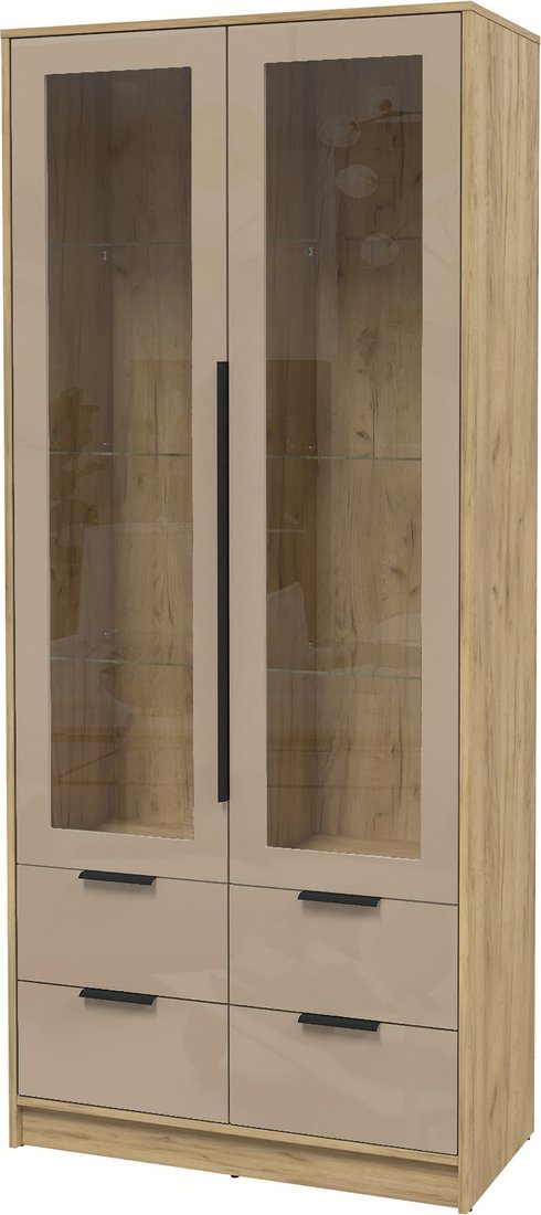 

Шкаф-витрина Интерлиния Концепт КТ-ШВ2 Глосс (дуб золотой/капучино глянец)