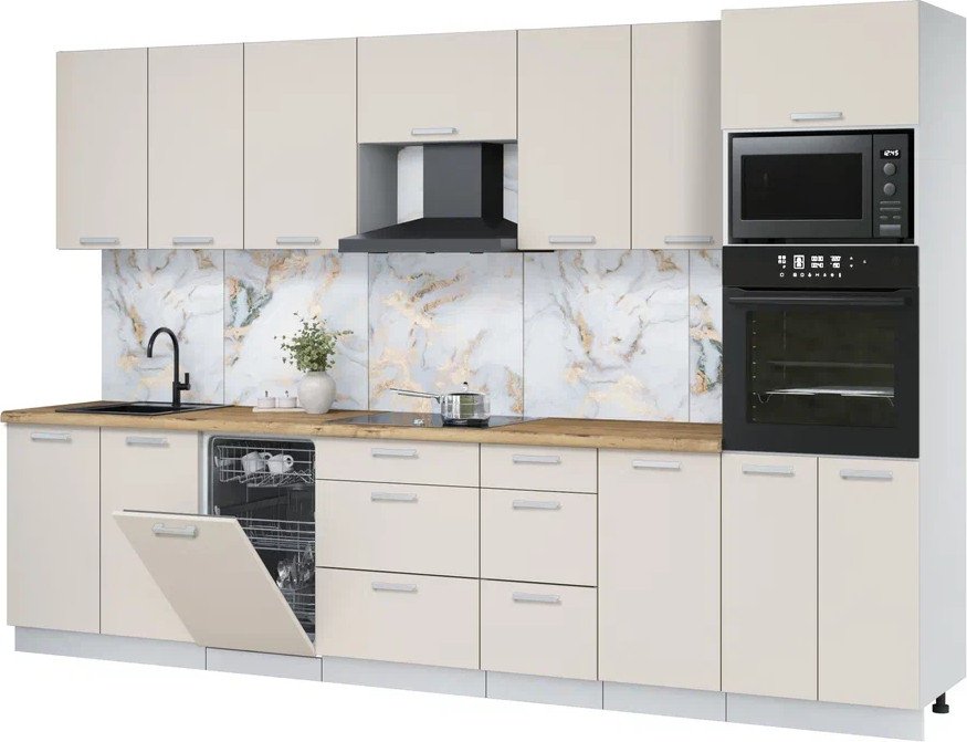 

Готовая кухня Интерлиния Мила Лайт 3.25-ПМ3 (персидский жемчуг/персидский жемчуг/дуб бунратти)