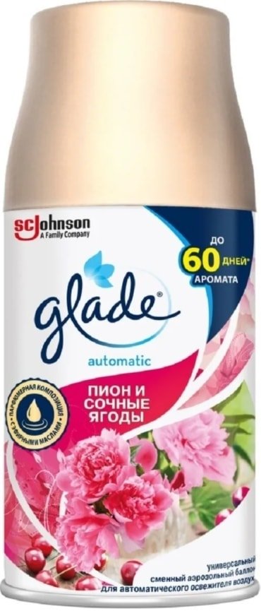 

Автоматический освежитель воздуха Glade Automatic Пион и сочные ягоды 269 мл 8991161241