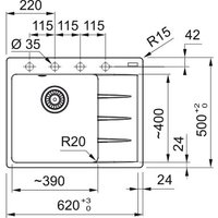 Кухонная мойка Franke Centro CNG 611-62 TL 114.0633.130 (белый)