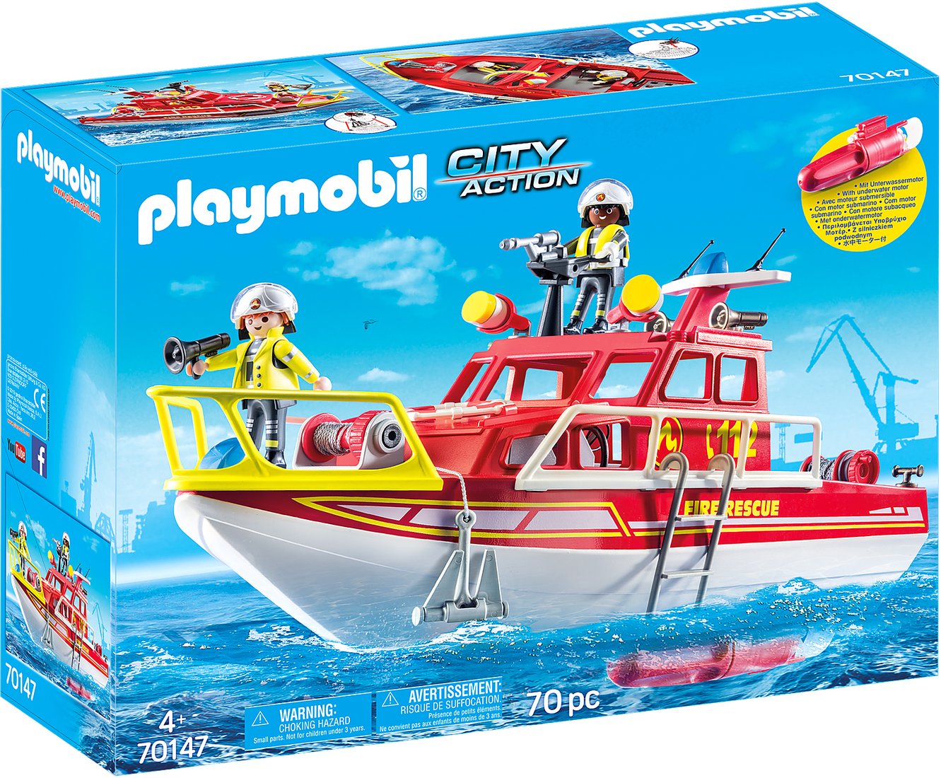 

Конструктор Playmobil PM70147 Пожарно-спасательная лодка