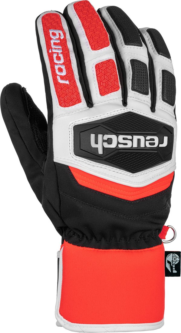 

Горнолыжные перчатки Reusch Worldcup Warrior DH 6011119-7810 (р-р 8.5, black/white/Fluo red)