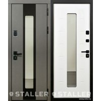Металлическая дверь Сталлер Юта 205x86R (серый/белый)