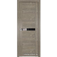 Межкомнатная дверь ProfilDoors 2.01XN L 70x200 (каштан темный, стекло Lacobel Черный лак)