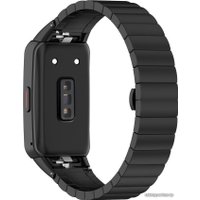 Браслет Rumi Snake металлический блочный для Huawei Band 6 / Honor Band 6 (черный)