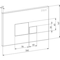 Панель смыва D&K Quadro DB1519001 (хром)