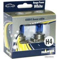 Галогенная лампа Narva H4 Range Power White 2шт [48680RPW]