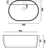 Умывальник Roxen Rio 570130