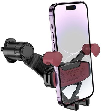 Держатель для смартфона Hoco H66 (черный/красный)
